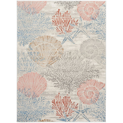 Tappeto Nourison Pompeii Coastal Beach Shells and Coral