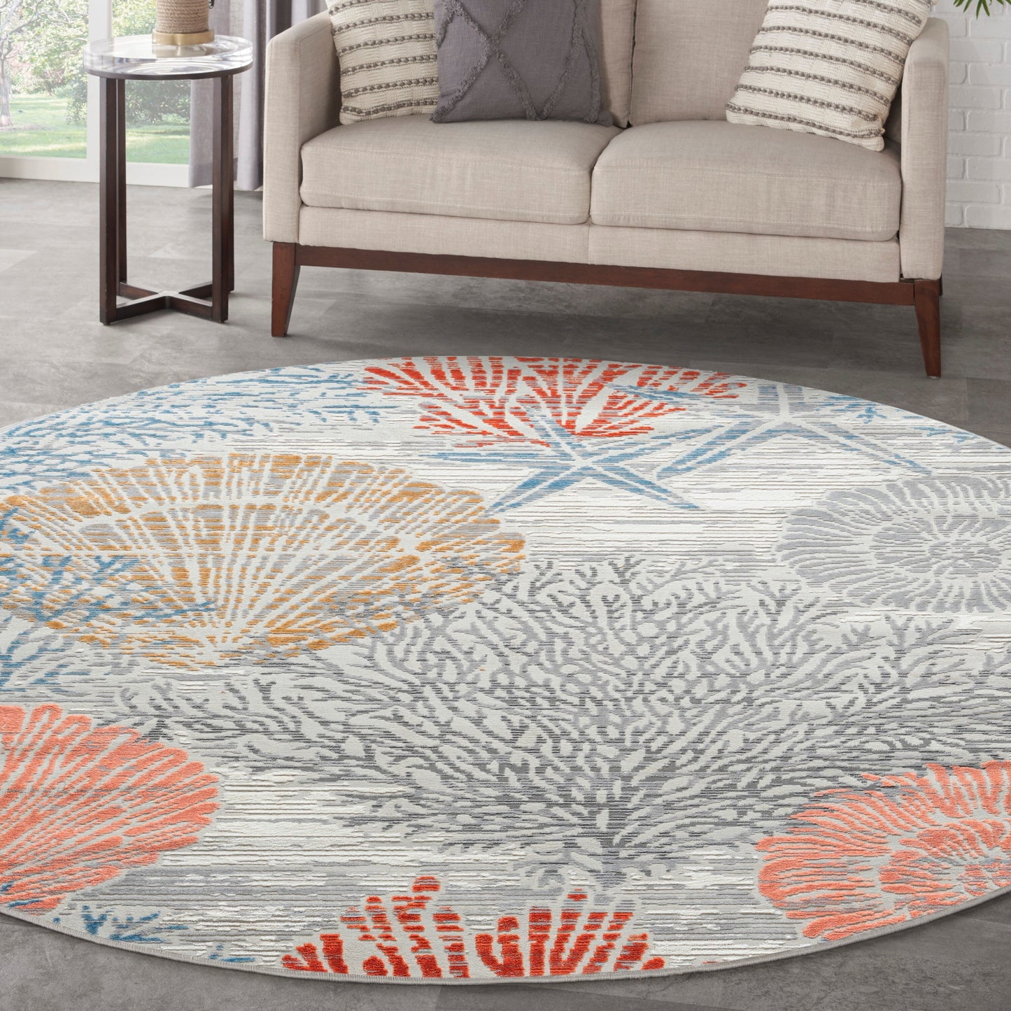 Tappeto Nourison Pompeii Coastal Beach Shells and Coral