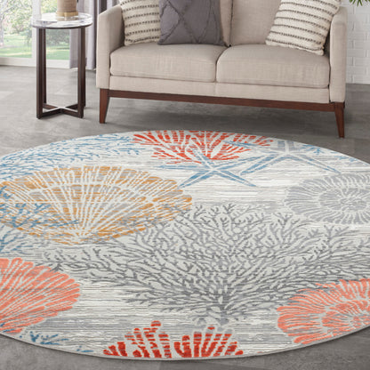 Tappeto Nourison Pompeii Coastal Beach Shells and Coral