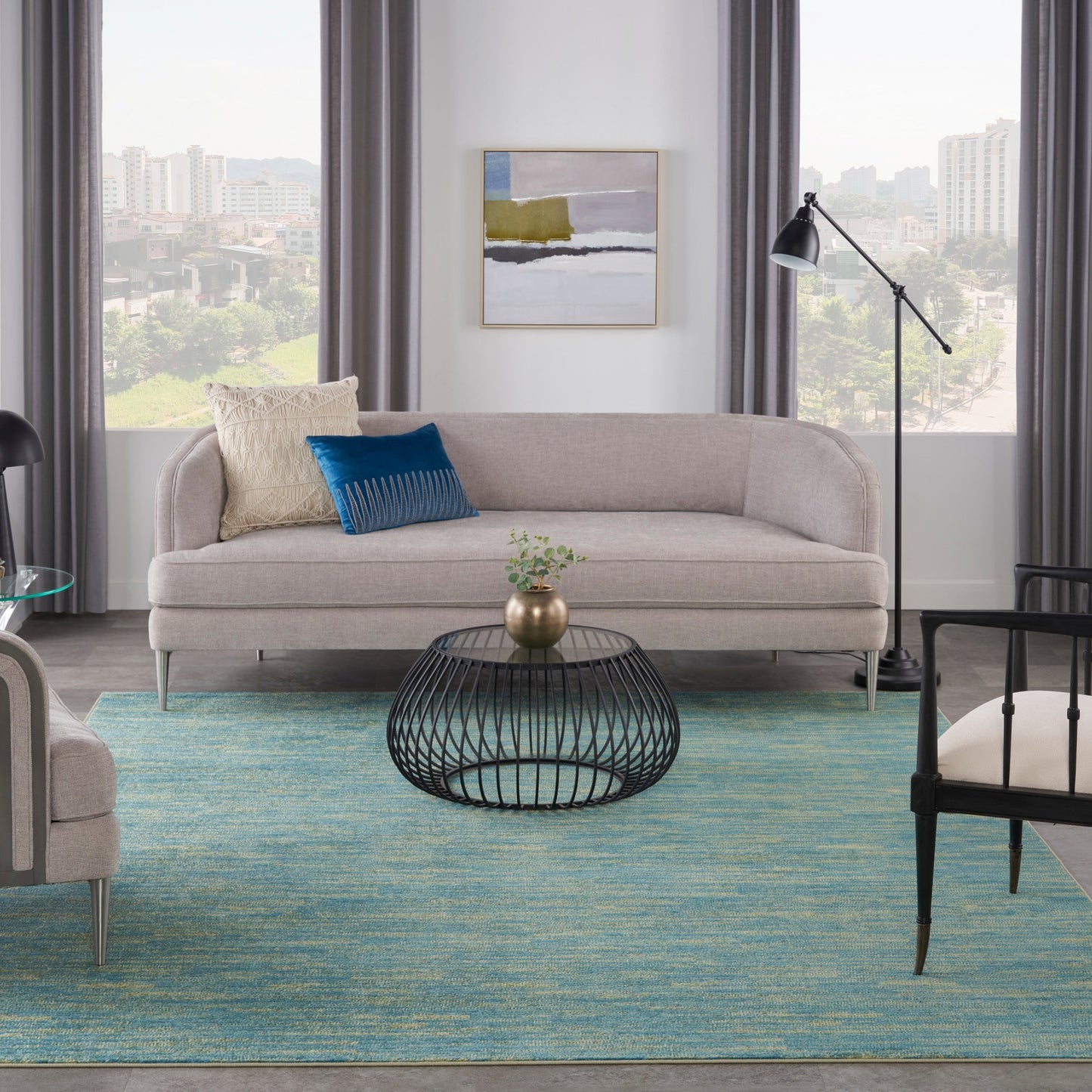 Tappeto moderno Nourison per interni/esterni