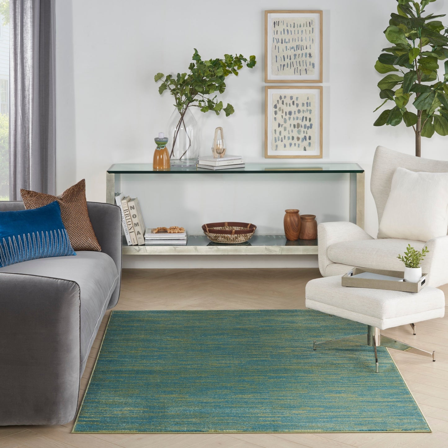 Tappeto moderno Nourison per interni/esterni