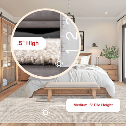 Tappeto Nuloom Ashli ​​Solid Farmhouse in iuta