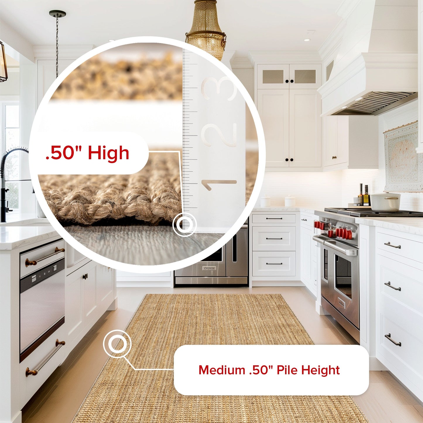 Tappeto Nuloom Ashli ​​Solid Farmhouse in iuta