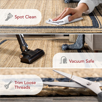 Tappeto in iuta intrecciata costiera Nuloom Rikki