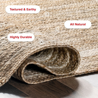 Tappeto in iuta intrecciata costiera Nuloom Rikki