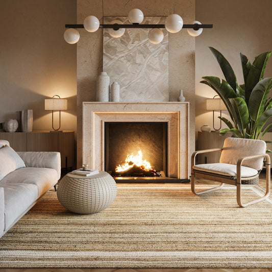 Tappeto in iuta intrecciata costiera Nuloom Rikki