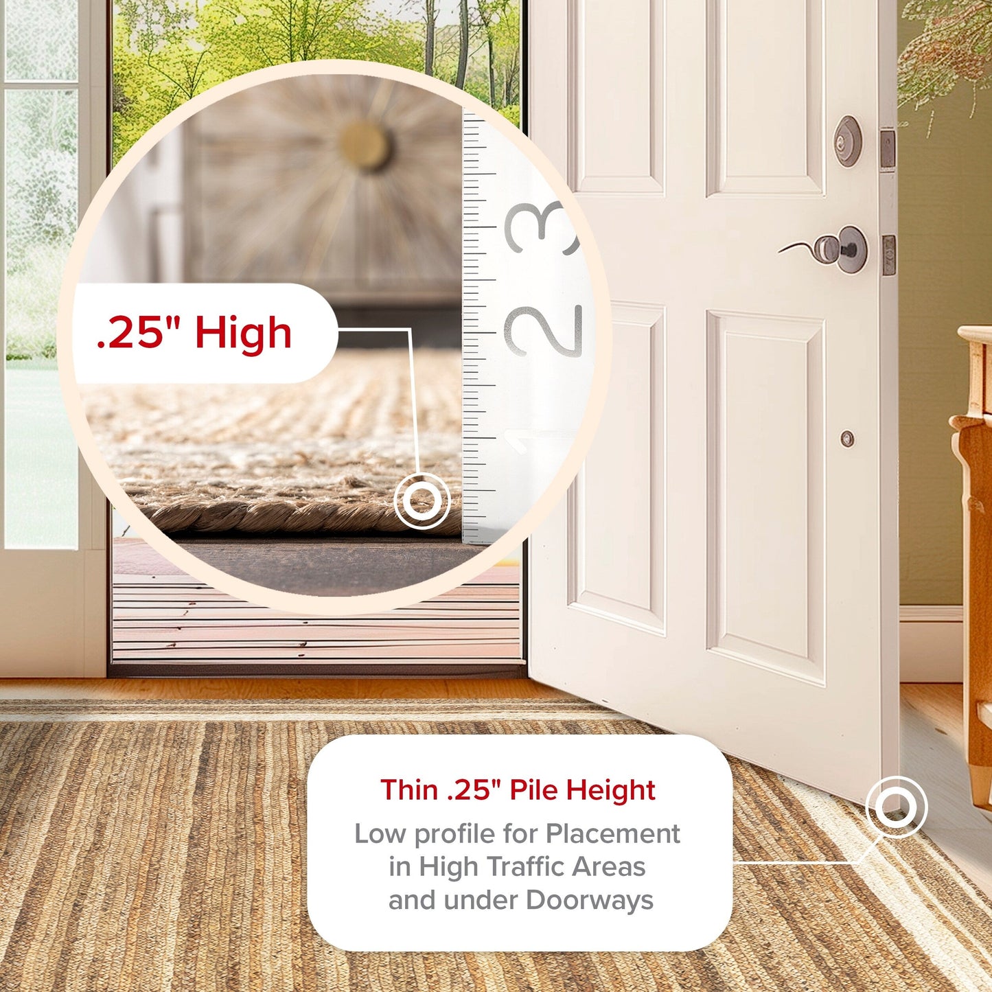 Tappeto in iuta intrecciata costiera Nuloom Rikki