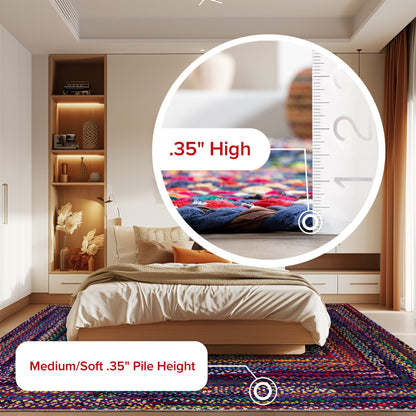 Tappeto bohémien intrecciato a mano Nuloom Tammara