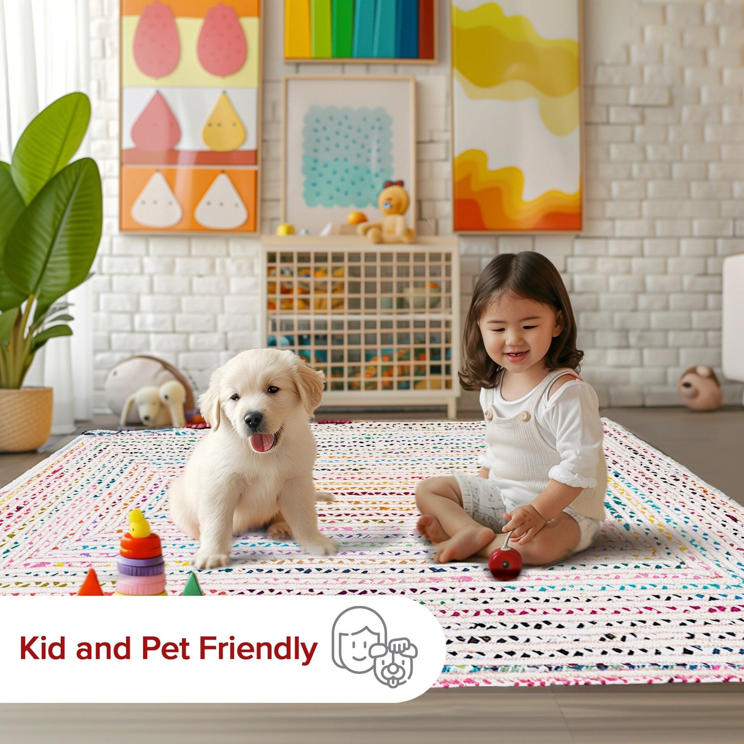 Tappeto bohémien intrecciato a mano Nuloom Tammara