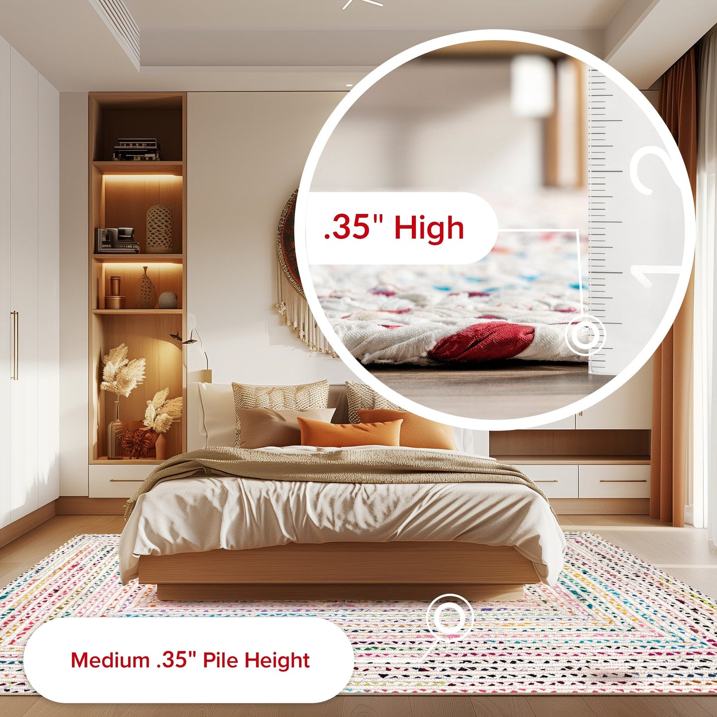 Tappeto bohémien intrecciato a mano Nuloom Tammara