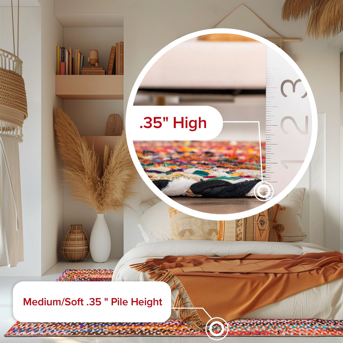 Tappeto bohémien intrecciato a mano Nuloom Tammara