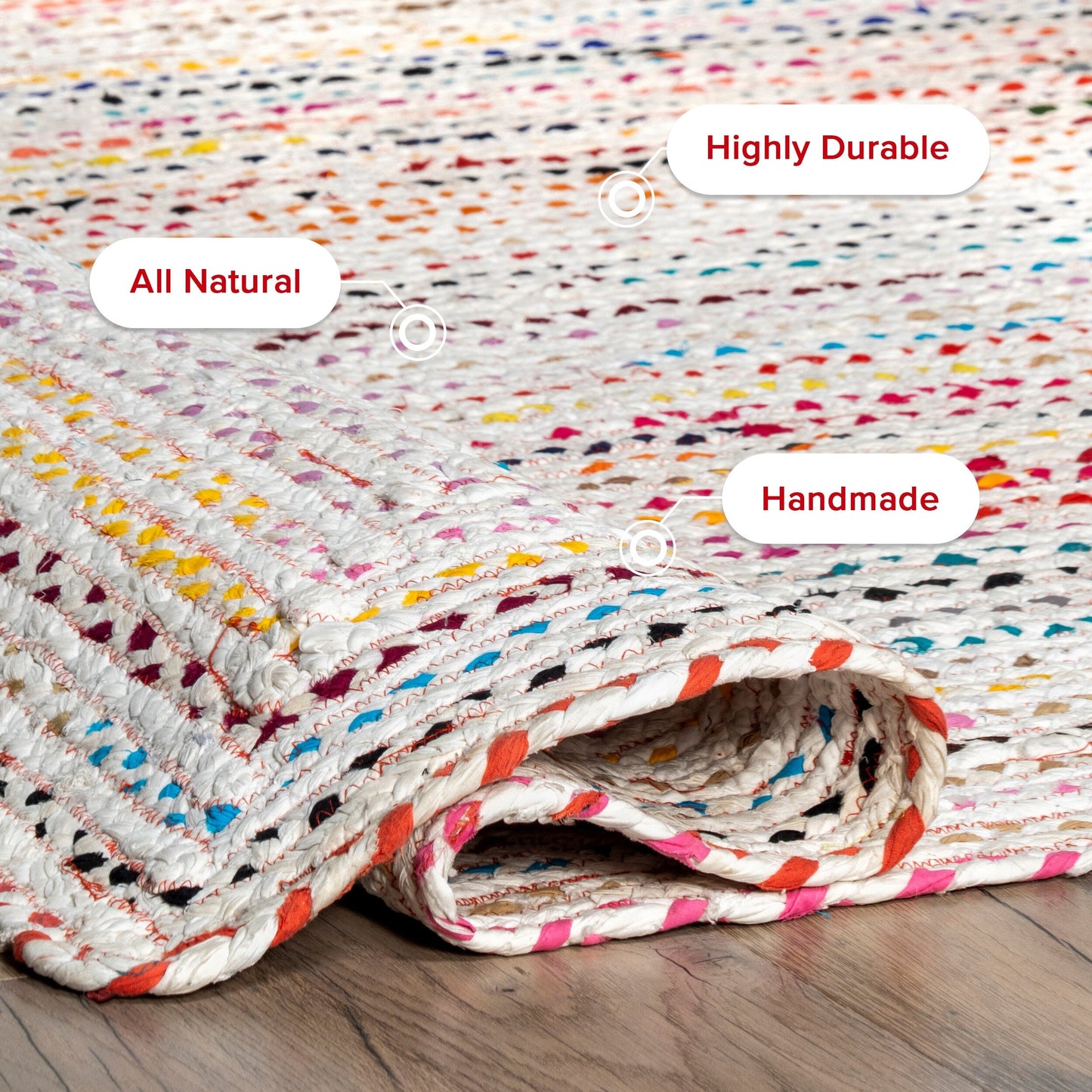 Tappeto bohémien intrecciato a mano Nuloom Tammara