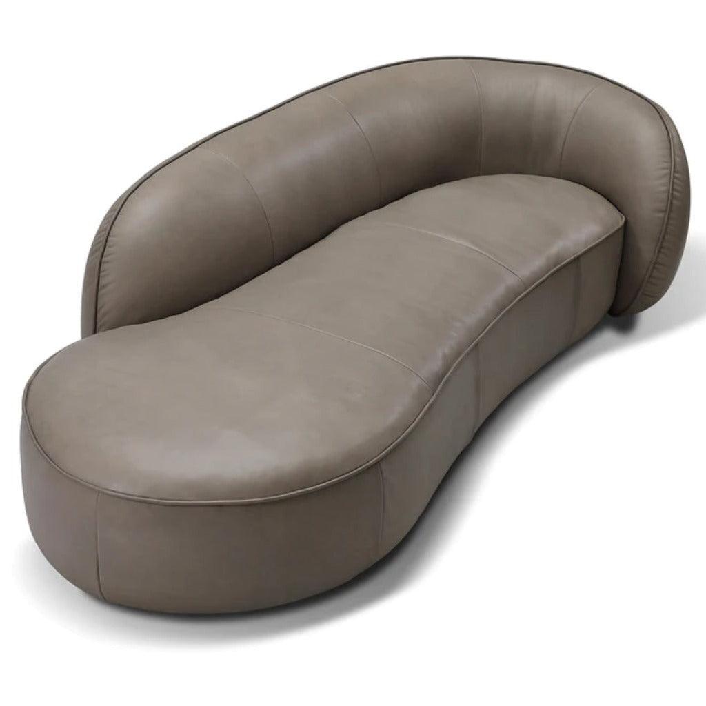 Divano moderno in pelle aperto