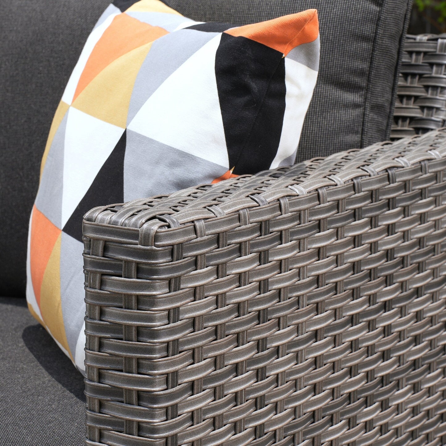 Set di 5 mobili da giardino in vimini con schienale alto OVIOS