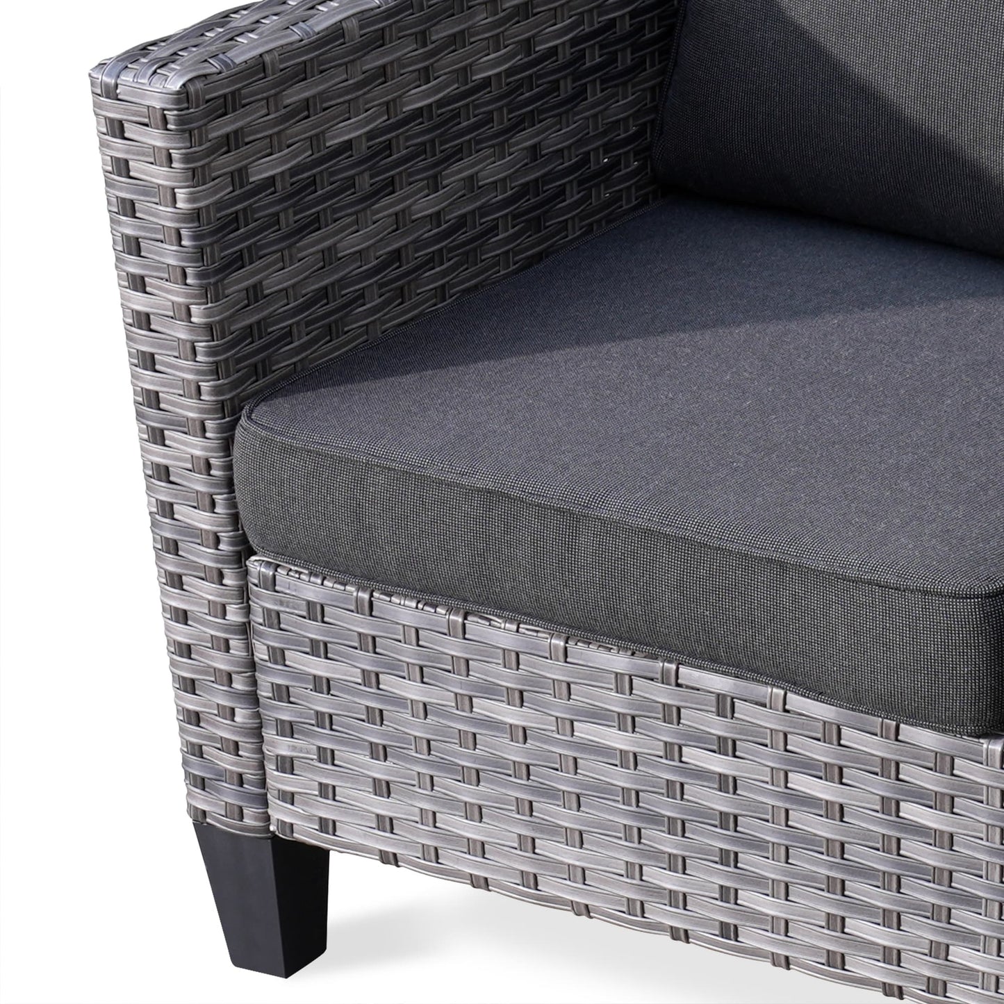 Set di 5 mobili da giardino in vimini con schienale alto OVIOS