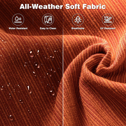 Set da conversazione OVIOS da 5 pezzi con schienale alto in vimini per patio