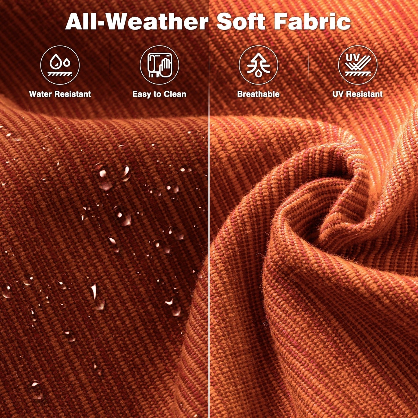 Set di 8 sedie girevoli in vimini per patio OVIOS