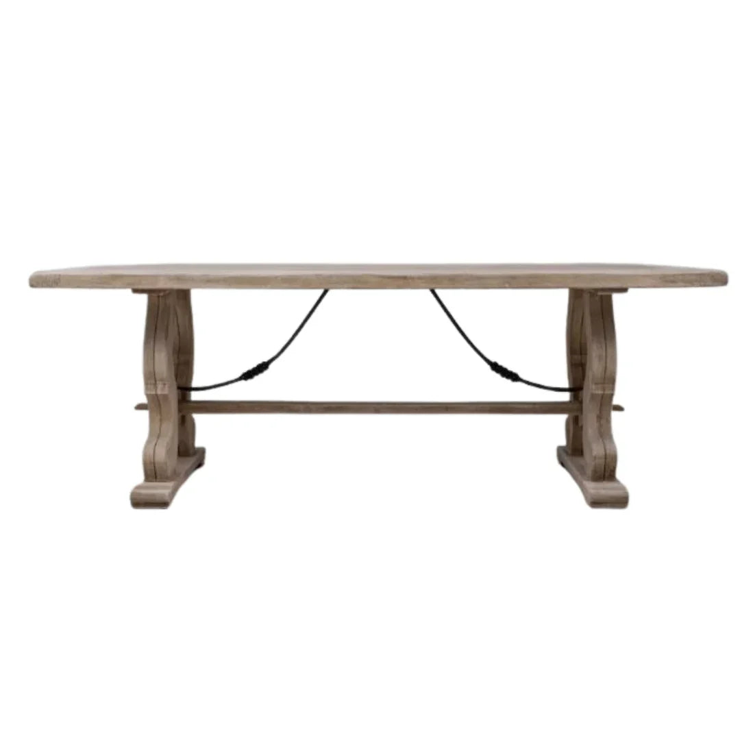 Tavolo da pranzo francese con cavalletto a lira, circa 1920