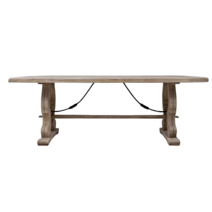 Tavolo da pranzo francese con cavalletto a lira, circa 1920