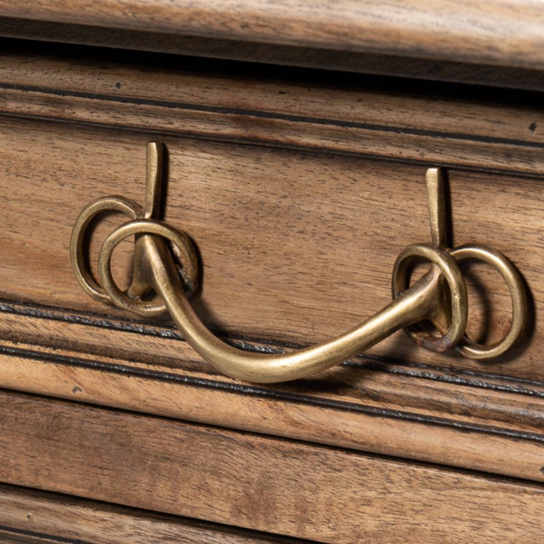 Scrivania rustica in legno e ferro "Steed"