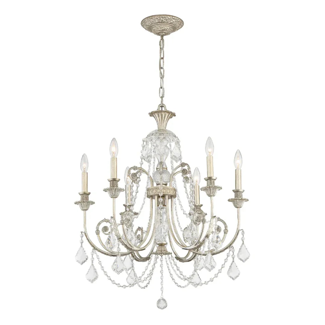 Lampadario vintage in argento antico