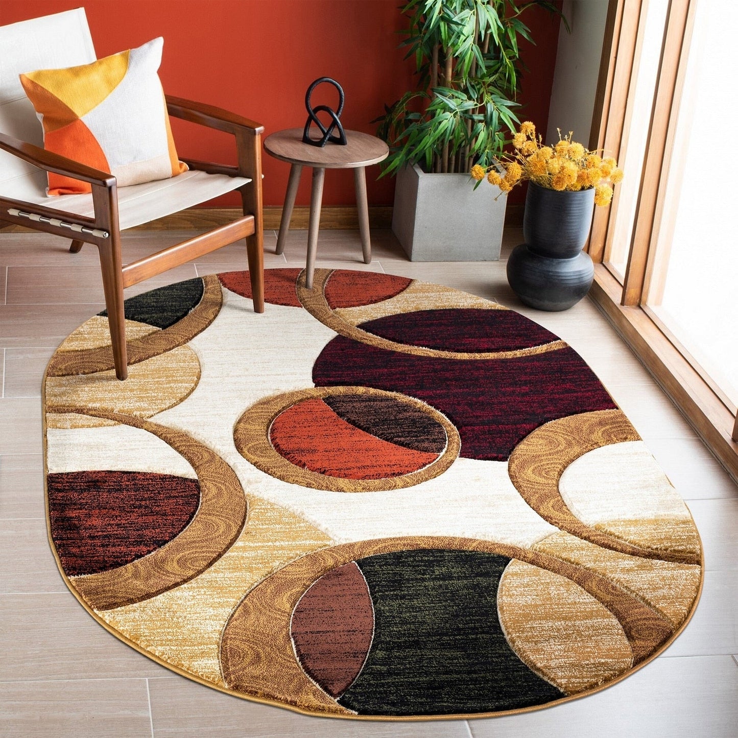 Tappeto Orelsi Collection Abstract Geometric Circles