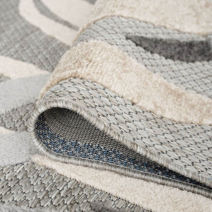 Tappeto da interno/esterno con motivo floreale costiero di origine.