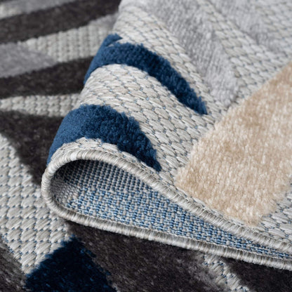 Tappeto da interno/esterno con motivo floreale costiero di origine.