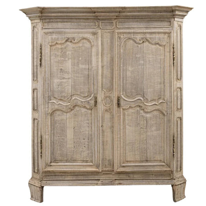 Armadio extra largo decorato in rovere francese, circa 1860