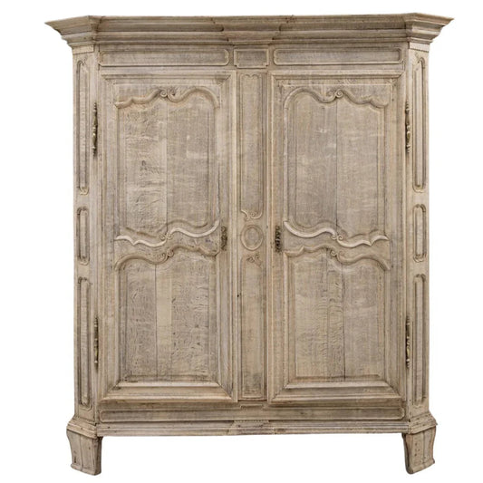 Armadio extra largo decorato in rovere francese, circa 1860
