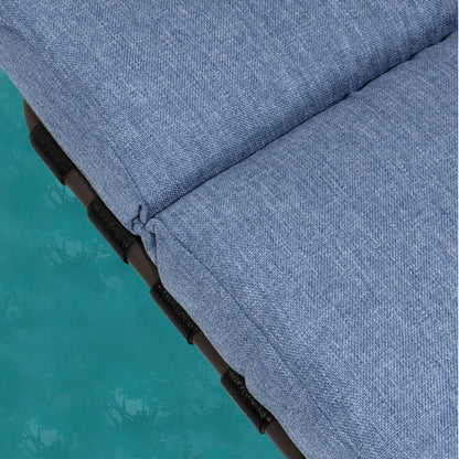 Sedia a sdraio regolabile per esterni con cuscino da spiaggia e piscina