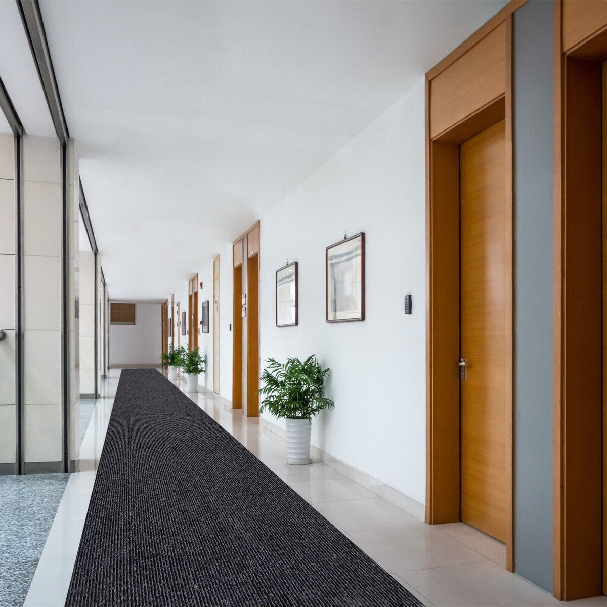 Tappeto da corridoio personalizzato per interni/esterni, larghezza 36'' x lunghezza a scelta con supporto in PVC antiscivolo