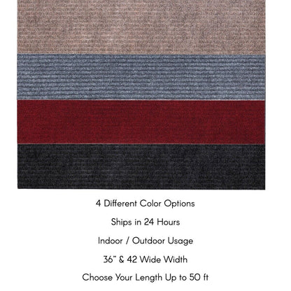 Tappeto da corridoio personalizzato per interni/esterni, larghezza 36'' x lunghezza a scelta con supporto in PVC antiscivolo