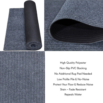 Tappeto da corridoio personalizzato per interni/esterni, larghezza 36'' x lunghezza a scelta con supporto in PVC antiscivolo