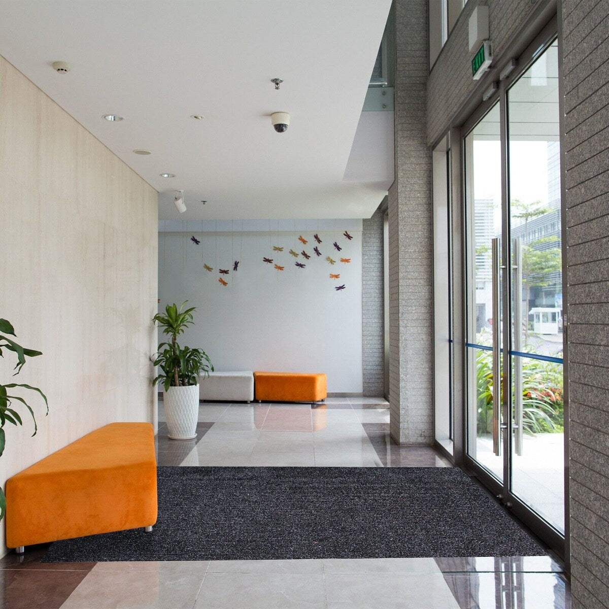 Tappeto da corridoio personalizzato per interni/esterni, larghezza 36'' x lunghezza a scelta con supporto in PVC antiscivolo