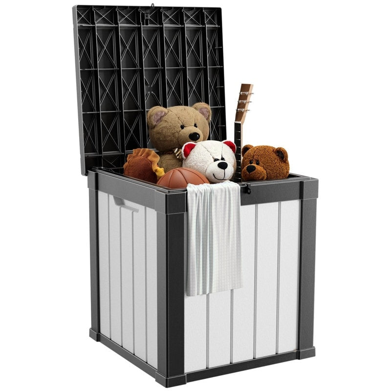 Contenitore per patio esterno in resina con serratura