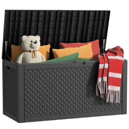 Contenitore per patio esterno in resina con serratura