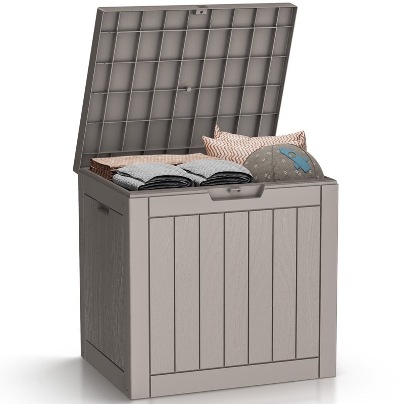 Contenitore per patio esterno in resina con serratura