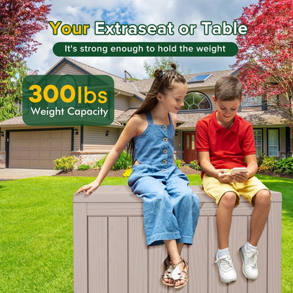 Contenitore per patio esterno in resina con serratura