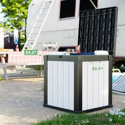 Contenitore per patio esterno in resina con serratura