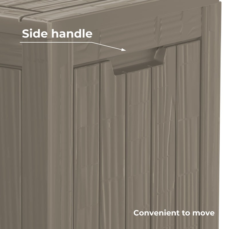 Contenitore per patio esterno in resina con serratura