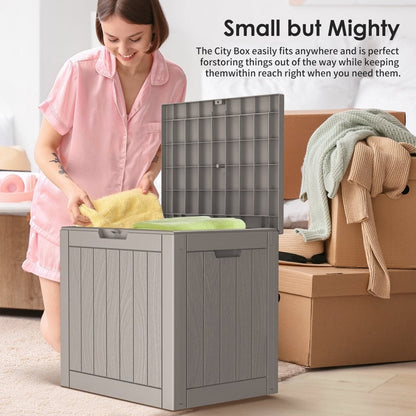 Contenitore per patio esterno in resina con serratura