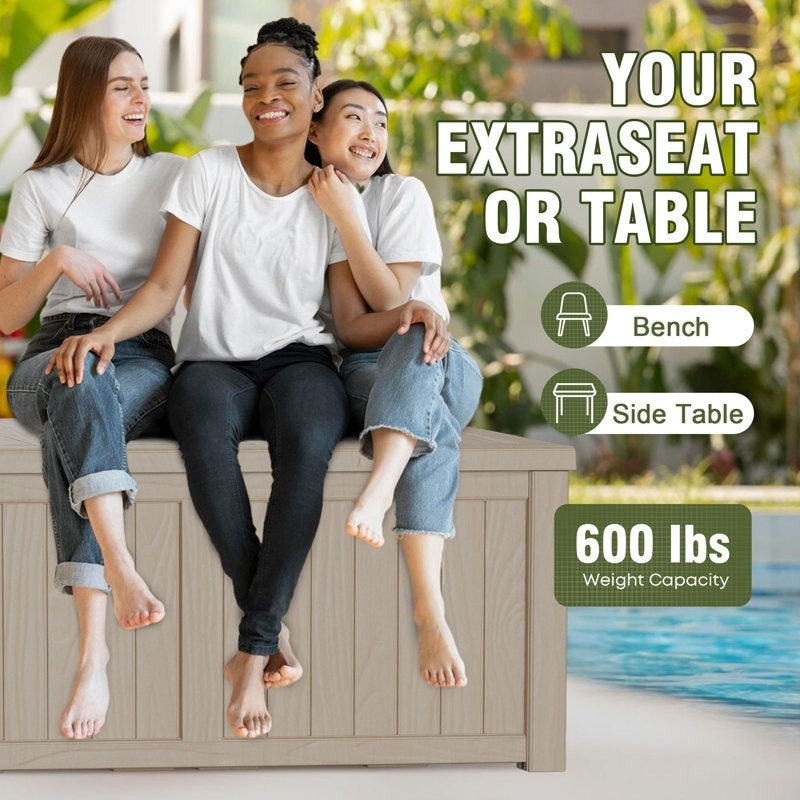 Contenitore per patio esterno in resina con serratura