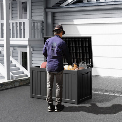 Contenitore per patio esterno in resina con serratura