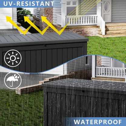 Contenitore per patio esterno in resina con serratura