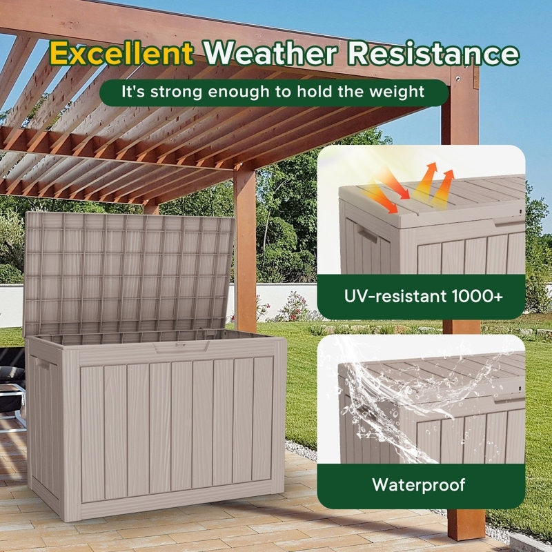 Contenitore per patio esterno in resina con serratura