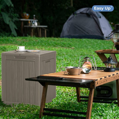 Contenitore per patio esterno in resina con serratura