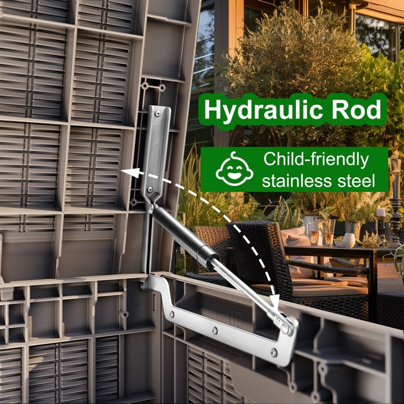 Contenitore per patio esterno in resina con serratura