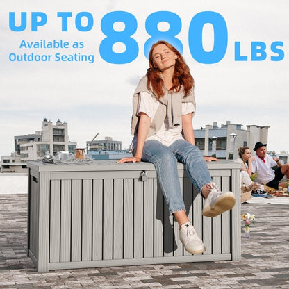 Contenitore per patio esterno in resina con serratura