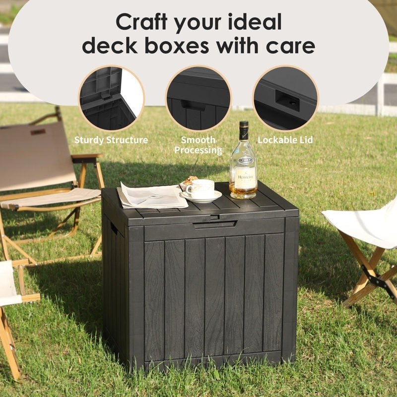 Contenitore per patio esterno in resina con serratura